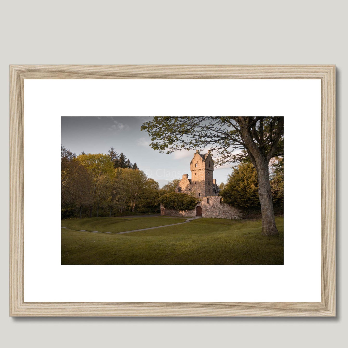 Clan Graham - Mains Castle - Framed & Mounted Photo Print 16"x12" Natural