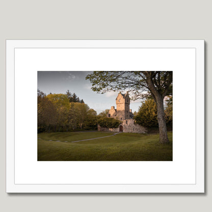 Clan Graham - Mains Castle - Framed & Mounted Photo Print 16"x12" White