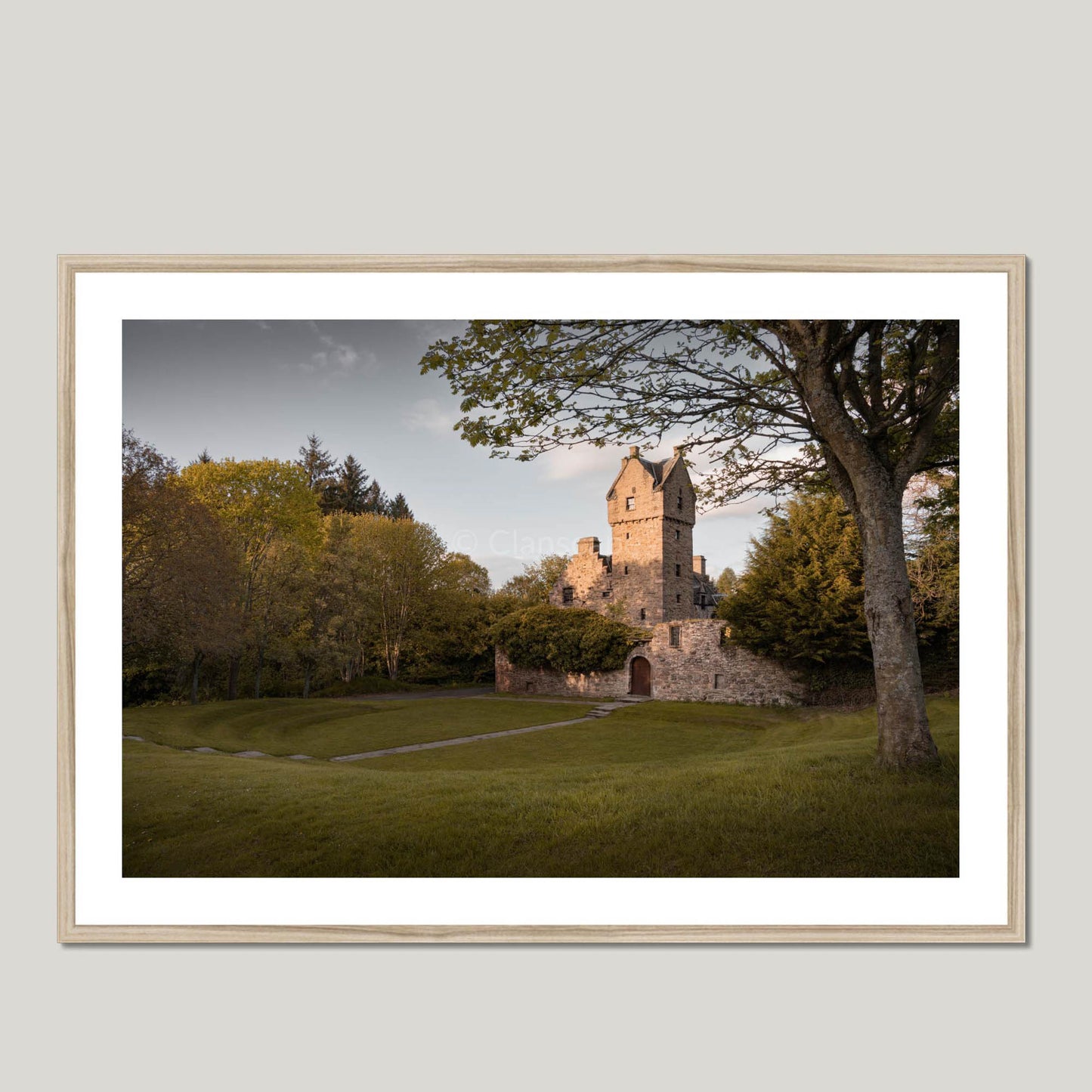 Clan Graham - Mains Castle - Framed & Mounted Photo Print 40"x28" Natural