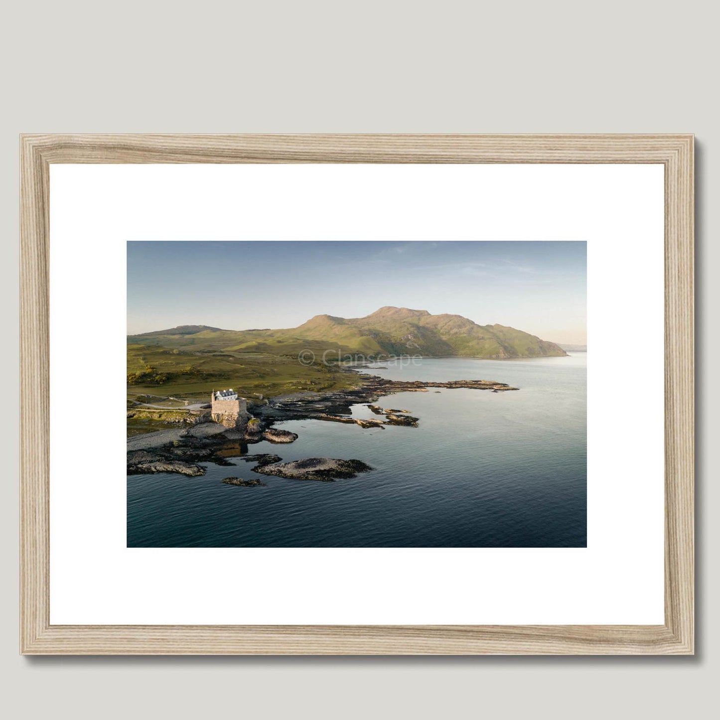 Clan MacDonald of Ardnamurchan - Mingary Castle - Framed & Mounted Photo Print 16"x12" Natural