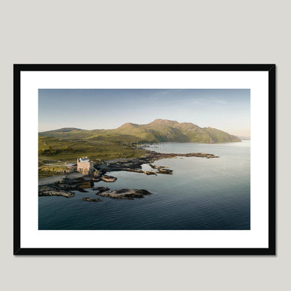 Clan MacDonald of Ardnamurchan - Mingary Castle - Framed & Mounted Photo Print 28"x20" Black