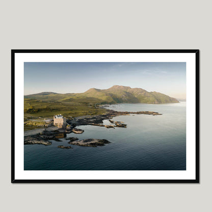 Clan MacDonald of Ardnamurchan - Mingary Castle - Framed & Mounted Photo Print 40"x28" Black