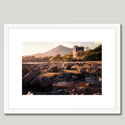 Clan MacLaine of Lochbuie - Moy Castle - Framed Photo Print 16"x12" White