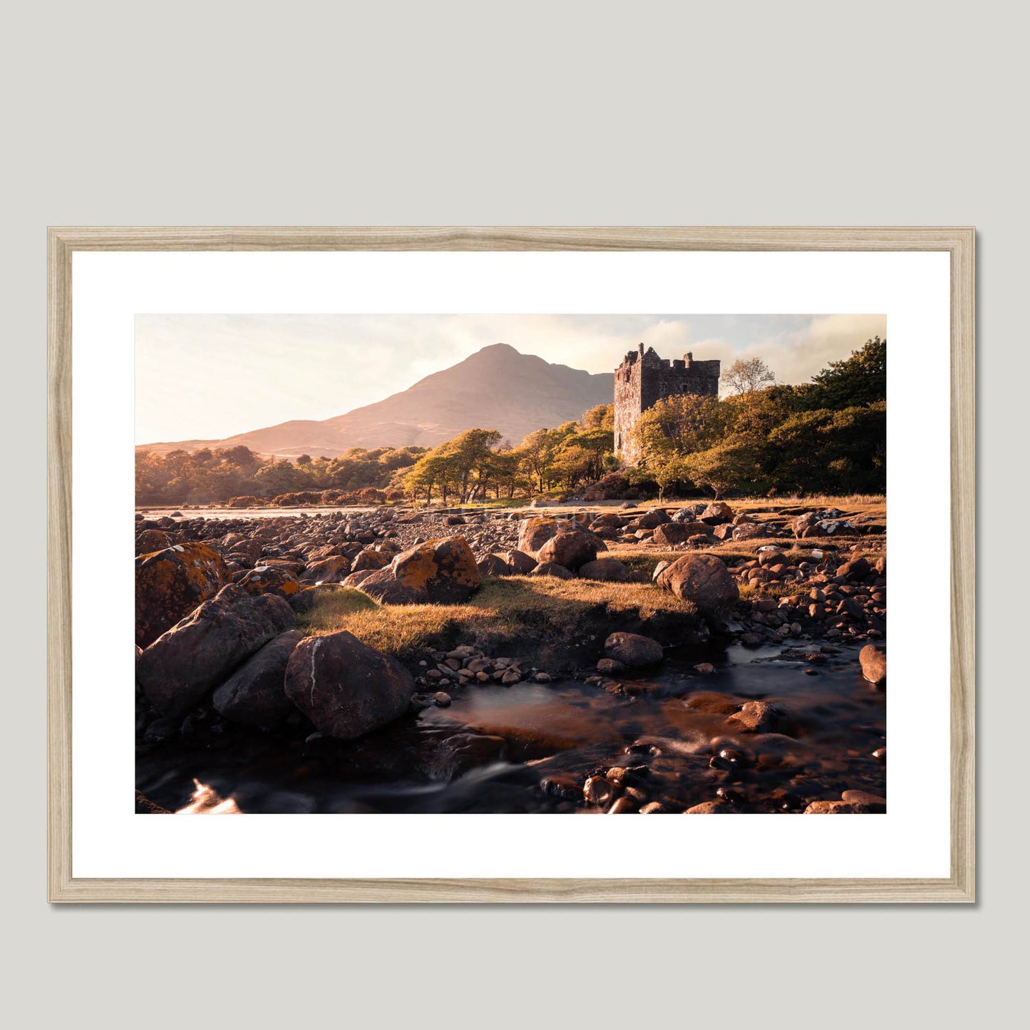 Clan MacLaine of Lochbuie - Moy Castle - Framed Photo Print 28"x20" Natural