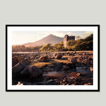Clan MacLaine of Lochbuie - Moy Castle - Framed Photo Print 40"x28" Black