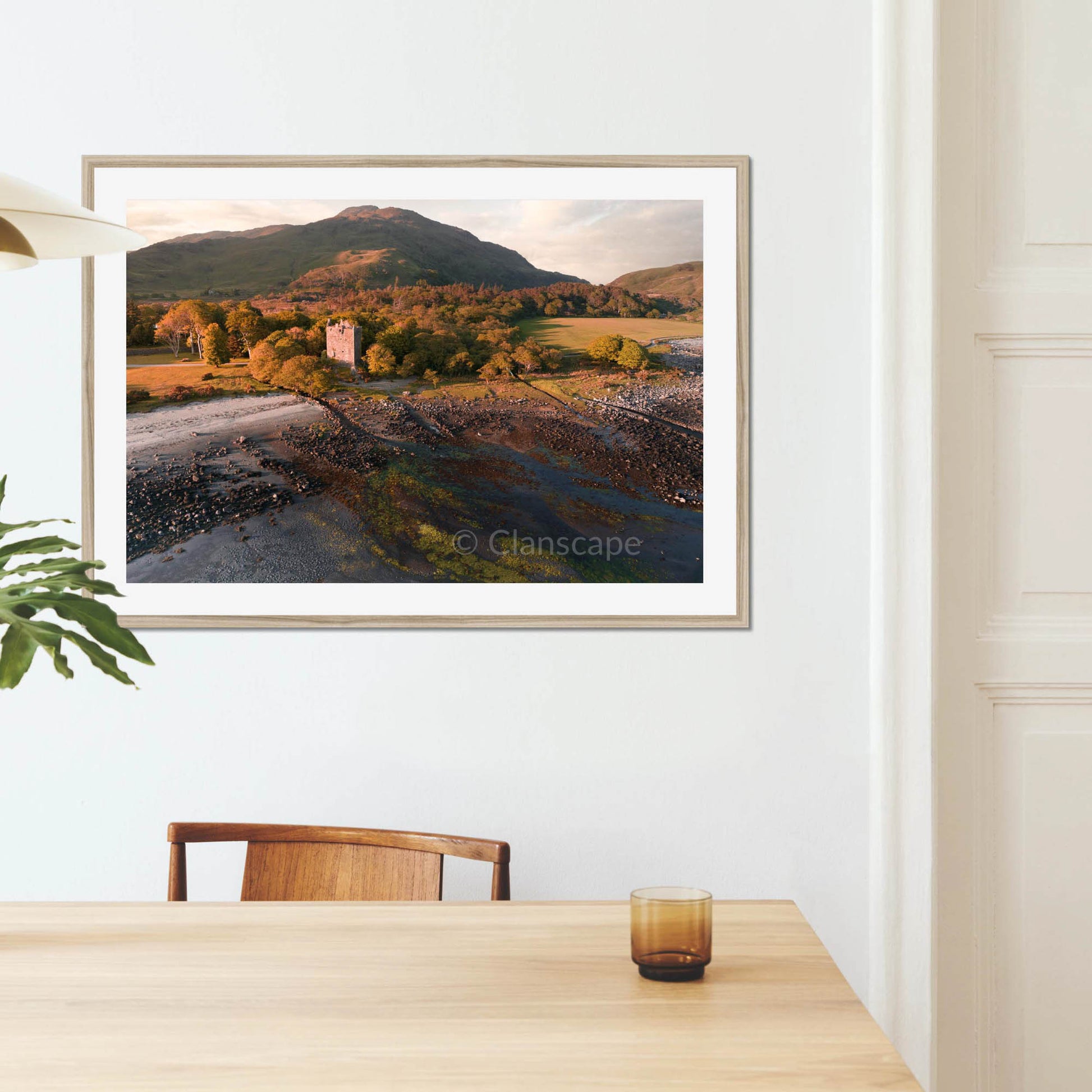 Clan MacLaine of Lochbuie - Moy Castle - Framed Aerial Photo Print