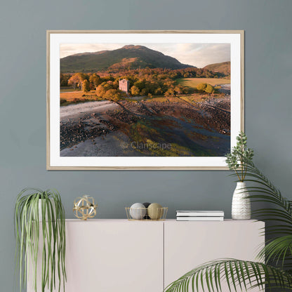 Clan MacLaine of Lochbuie - Moy Castle - Framed Aerial Photo Print