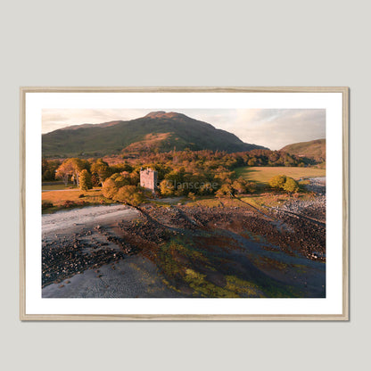 Clan MacLaine of Lochbuie - Moy Castle - Framed Aerial Photo Print 40"x28" Natural