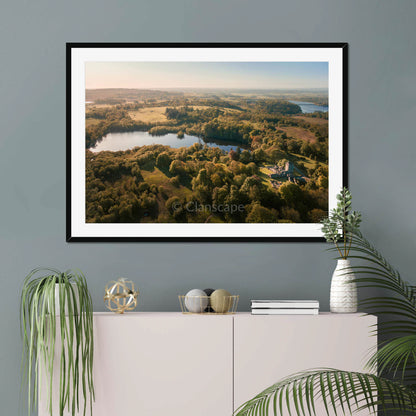 Clan Graham - Mugdock Castle - Framed Aerial Photo Print