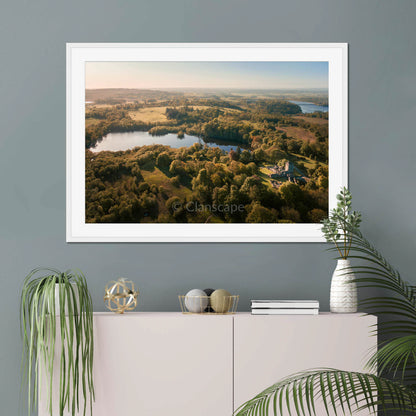 Clan Graham - Mugdock Castle - Framed Aerial Photo Print