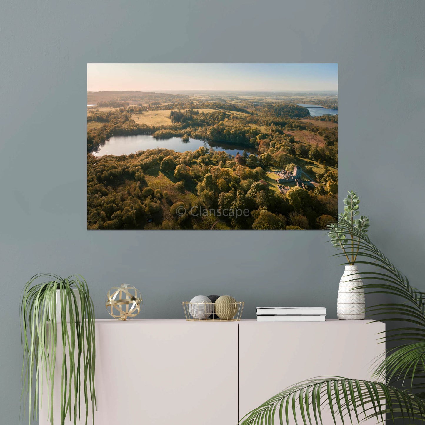 Clan Graham - Mugdock Castle - Aerial Photo Print