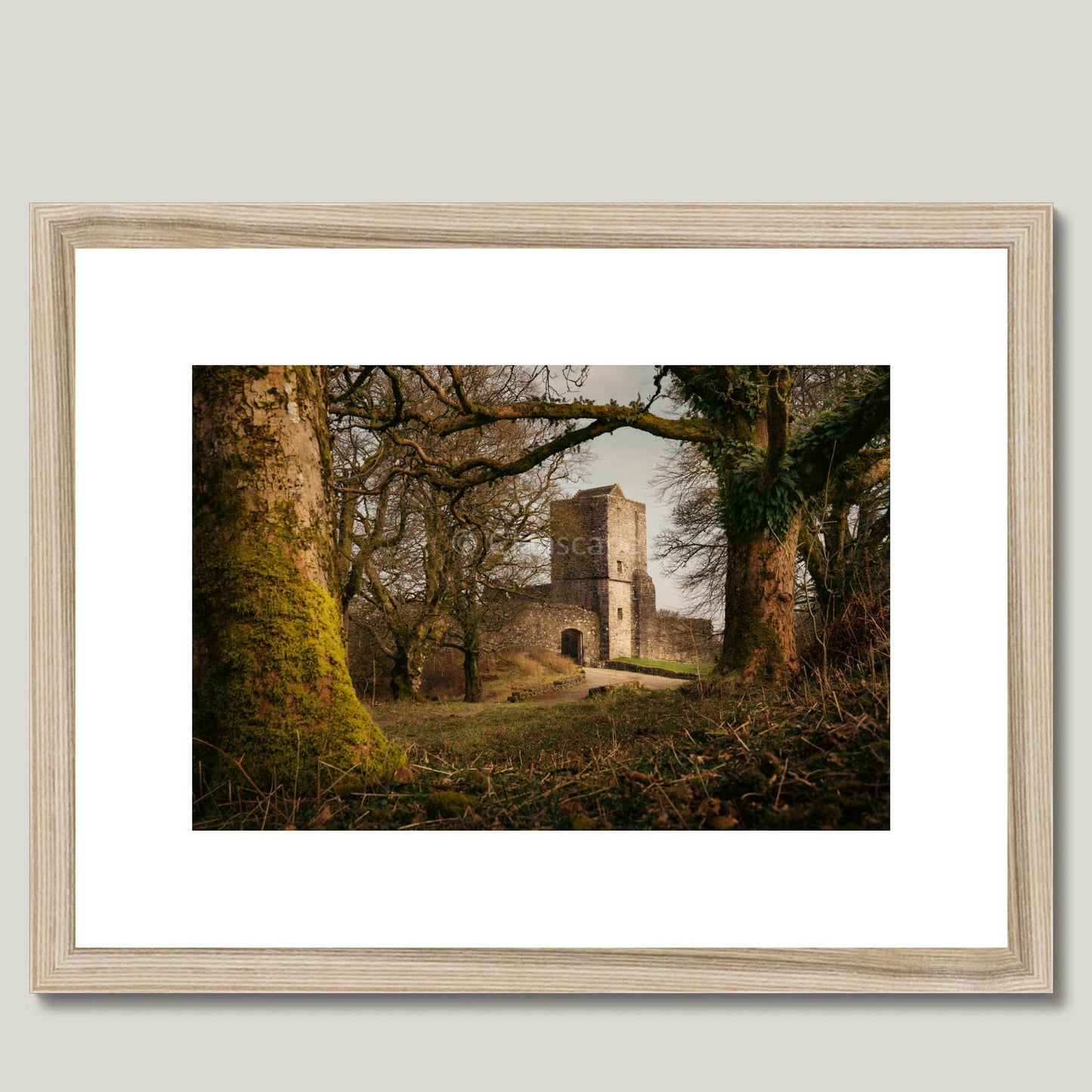 Clan Graham - Mugdock Castle - Framed & Mounted Photo Print 16"x12" Natural