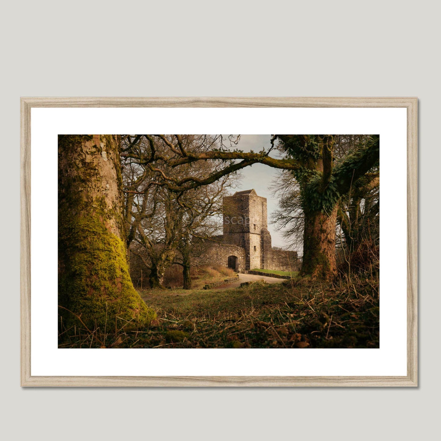 Clan Graham - Mugdock Castle - Framed & Mounted Photo Print 28"x20" Natural