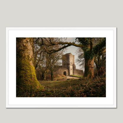 Clan Graham - Mugdock Castle - Framed & Mounted Photo Print 28"x20" White