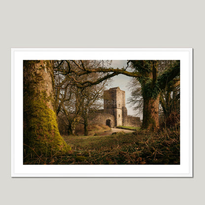 Clan Graham - Mugdock Castle - Framed & Mounted Photo Print 40"x28" White