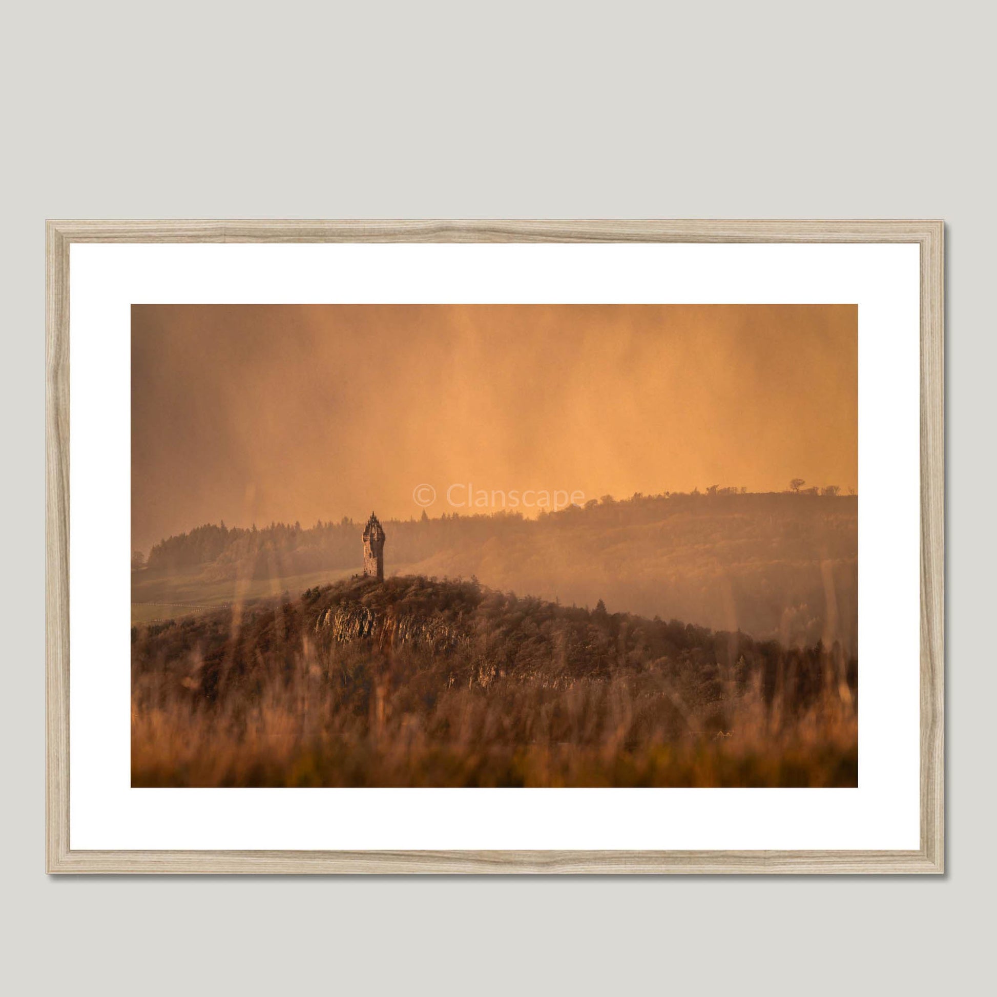 Clan Wallace - National Wallace Monument - Framed & Mounted Photo Print 28"x20" Natural