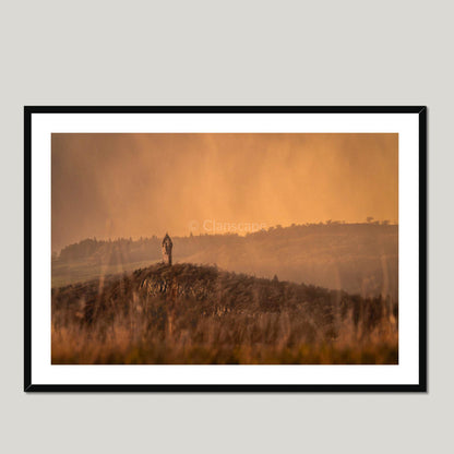 Clan Wallace - National Wallace Monument - Framed & Mounted Photo Print 40"x28" Black