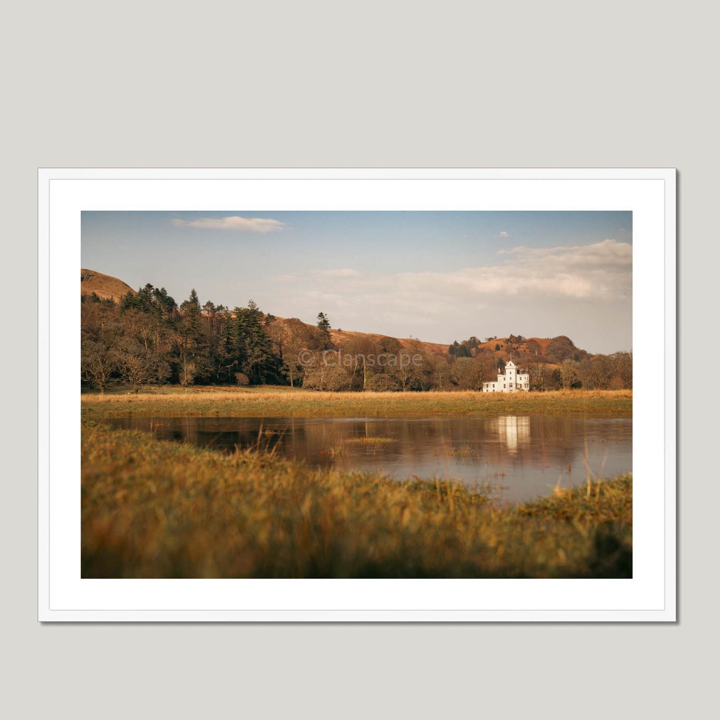 Clan MacLachlan - New Castle Lachlan - Framed & Mounted Photo Print 40"x28" White