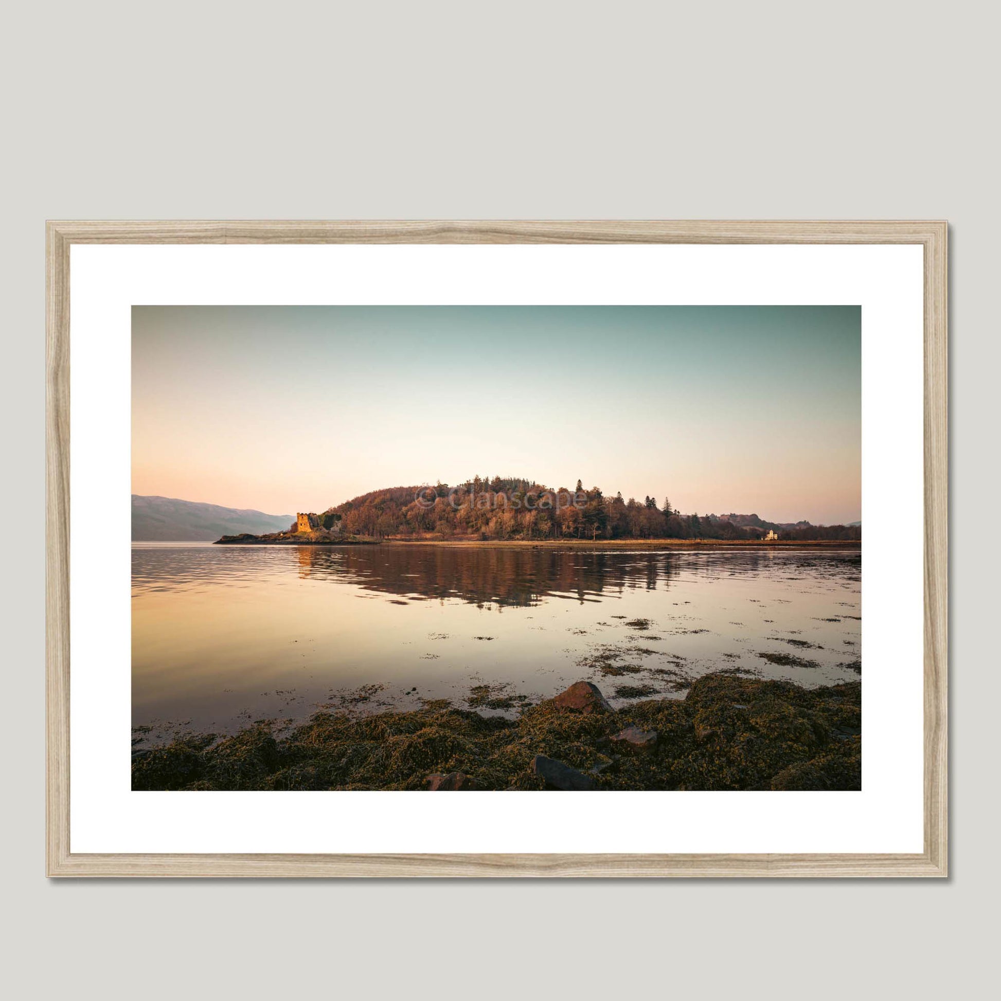 Clan MacLachlan - Old & New Castle Lachlan - Framed & Mounted Photo Print 28"x20" Natural