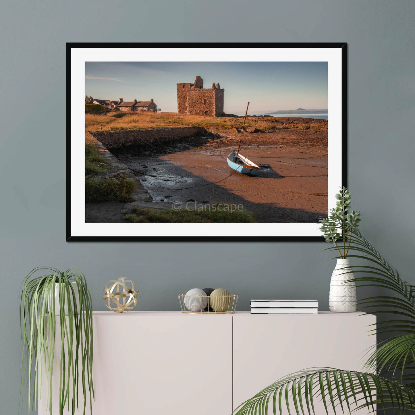 Clan Boyd - Portencross Castle - Framed & Mounted Photo Print