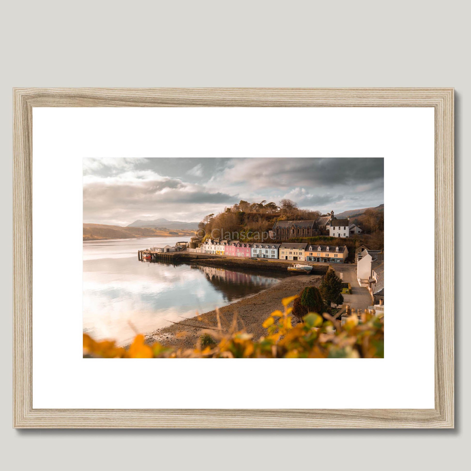 Clan MacNeacail - Portree, Isle of Skye - Framed & Mounted Photo Print 16"x12" Natural