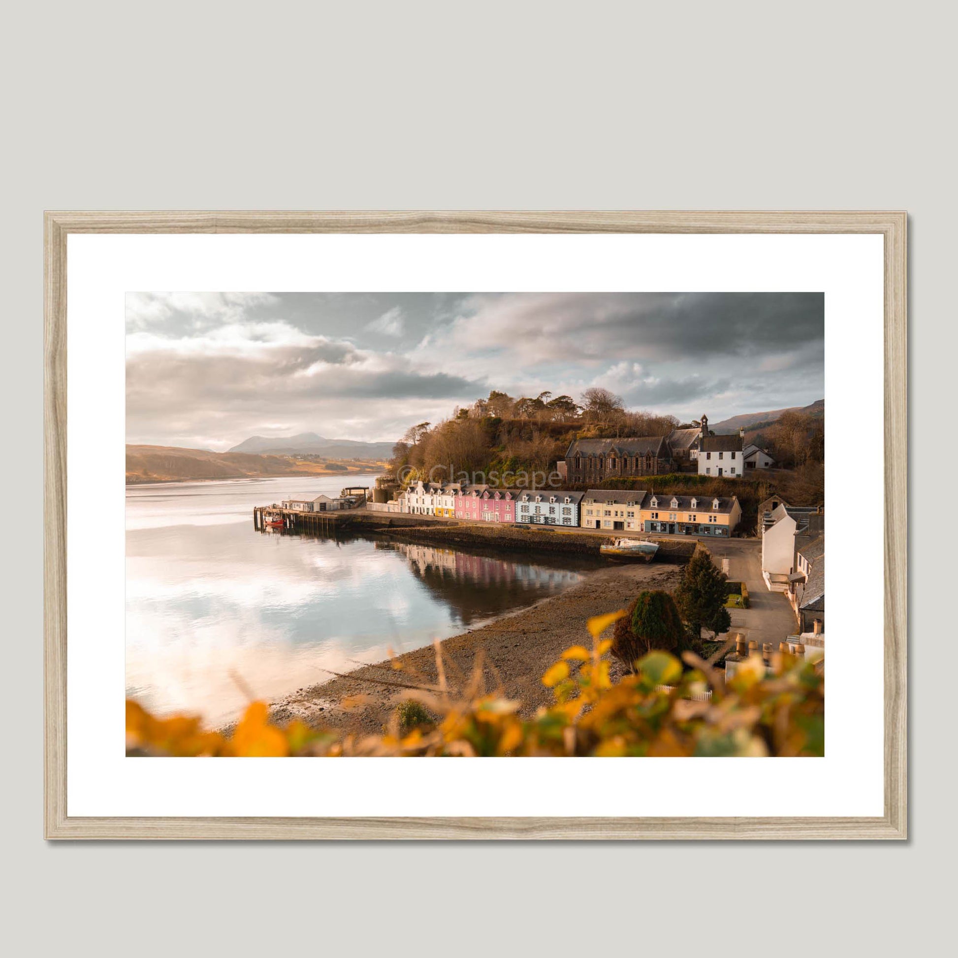 Clan MacNeacail - Portree, Isle of Skye - Framed & Mounted Photo Print 28"x20" Natural