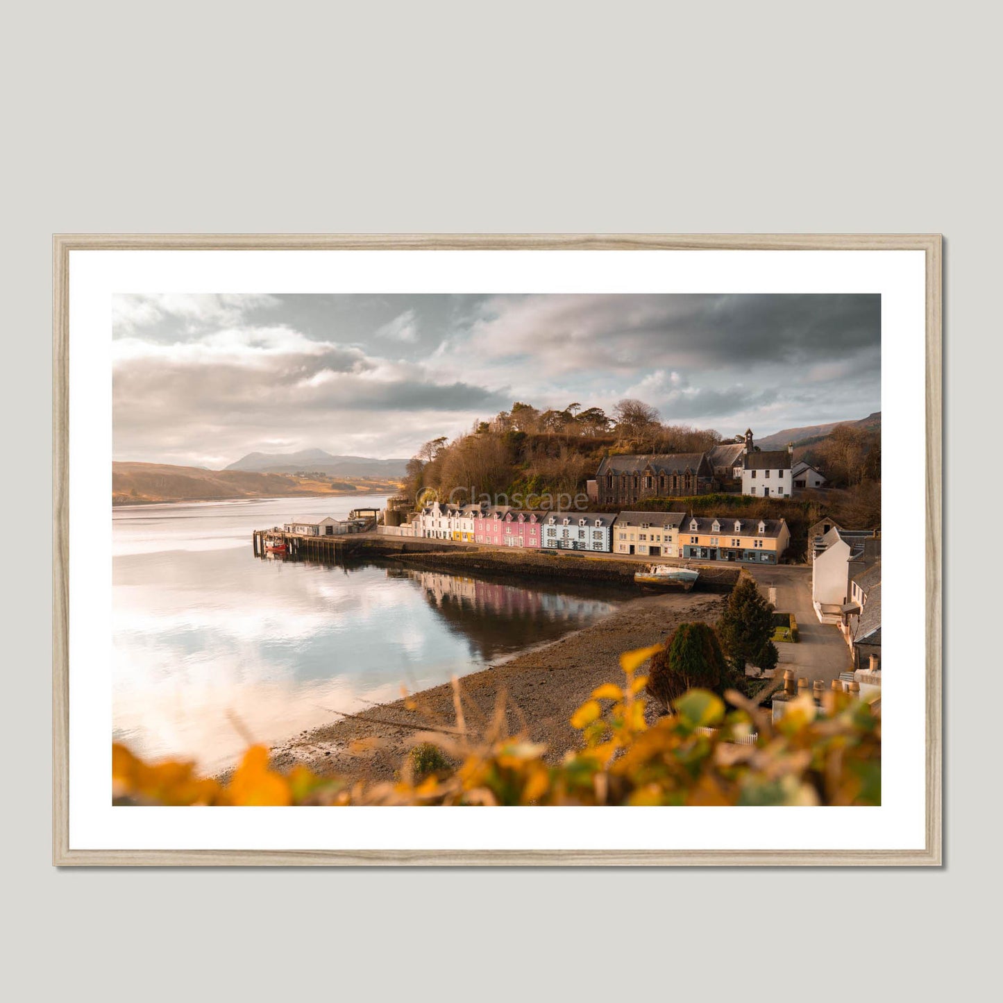 Clan MacNeacail - Portree, Isle of Skye - Framed & Mounted Photo Print 40"x28" Natural