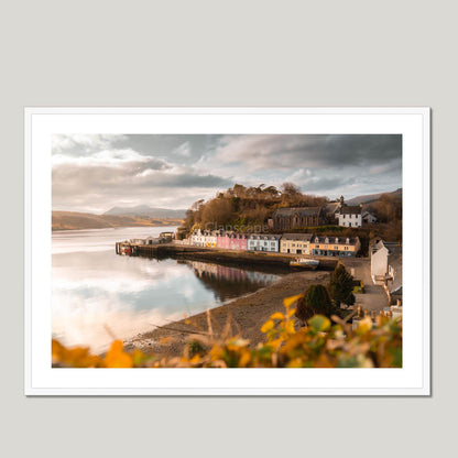 Clan MacNeacail - Portree, Isle of Skye - Framed & Mounted Photo Print 40"x28" White