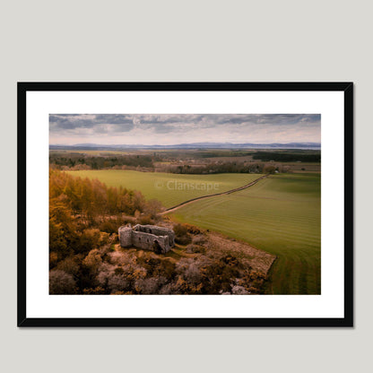 Clan Rait - Rait Castle - Framed & Mounted Photo Print 28"x20" Black