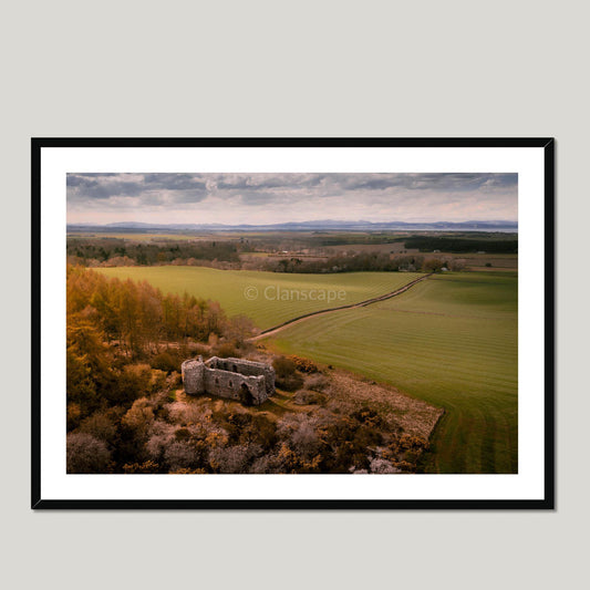 Clan Rait - Rait Castle - Framed & Mounted Photo Print 40"x28" Black