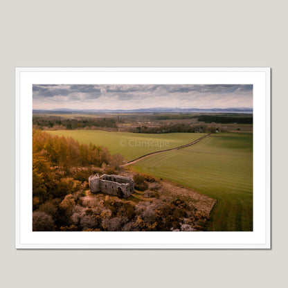 Clan Rait - Rait Castle - Framed & Mounted Photo Print 40"x28" White