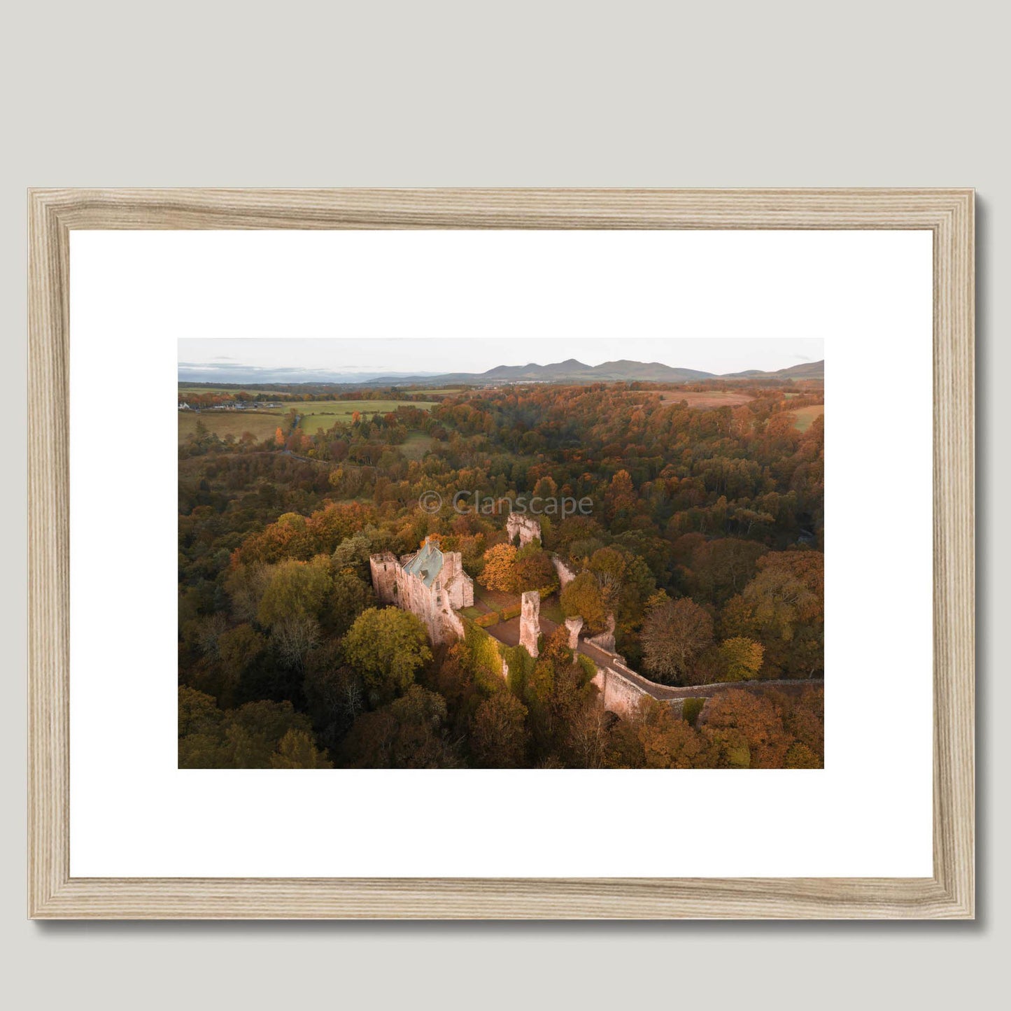 Clan Sinclair - Rosslyn Castle - Framed & Mounted Photo Print 16"x12" Natural