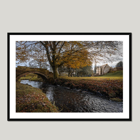 Clan Muir - Rowallan Castle - Framed & Mounted Photo Print 40"x28" Black