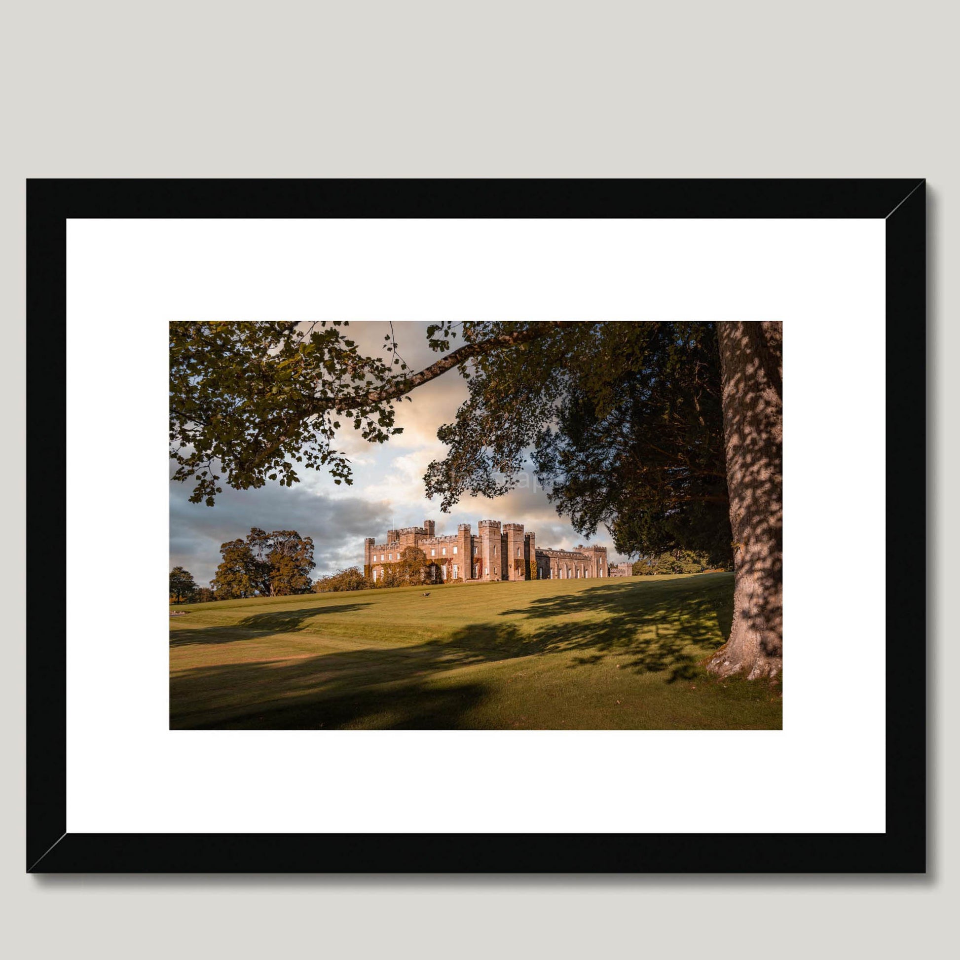 Clan Murray - Scone Palace - Framed & Mounted Photo Print 16"x12" Black