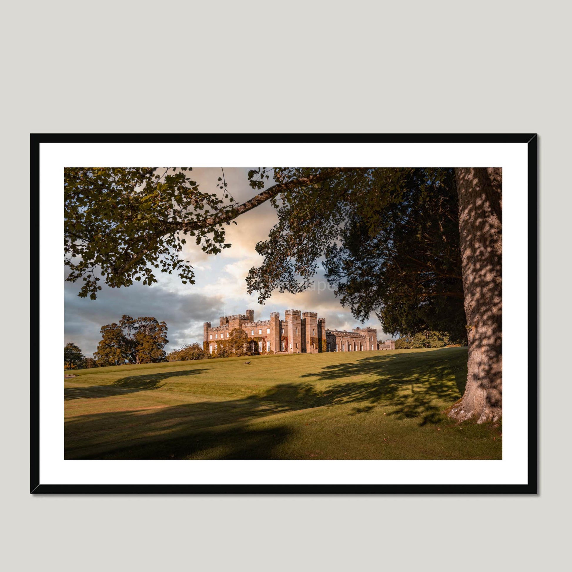 Clan Murray - Scone Palace - Framed & Mounted Photo Print 40"x28" Black