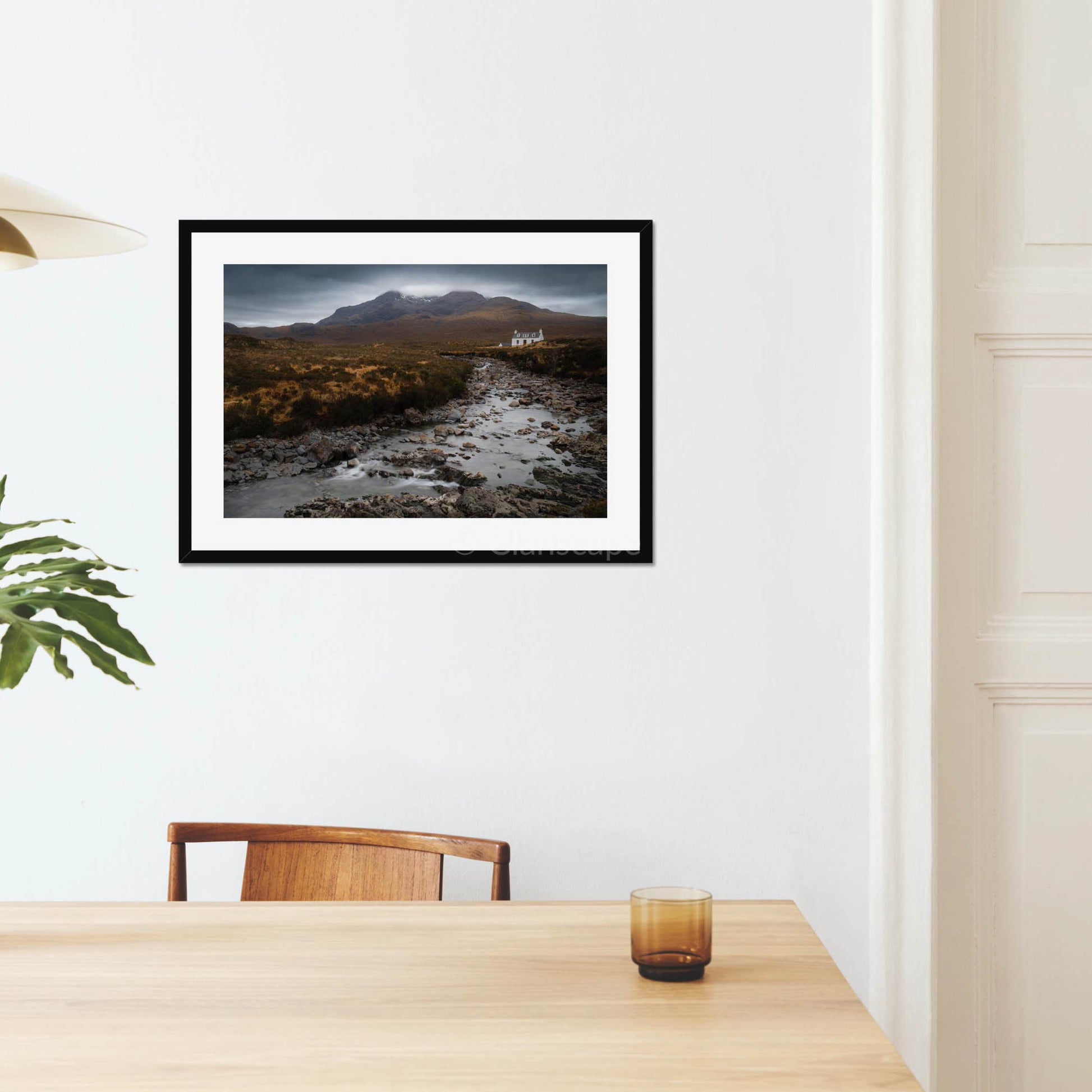 Clan Mackinnon - Allt Dearg Cottage and Sgùrr nan Gillean - Framed & Mounted Photo Print