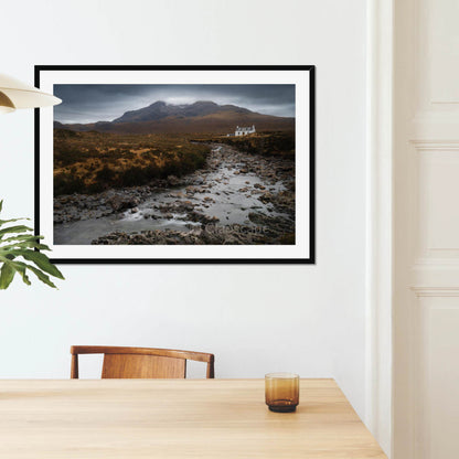 Clan Mackinnon - Allt Dearg Cottage and Sgùrr nan Gillean - Framed & Mounted Photo Print