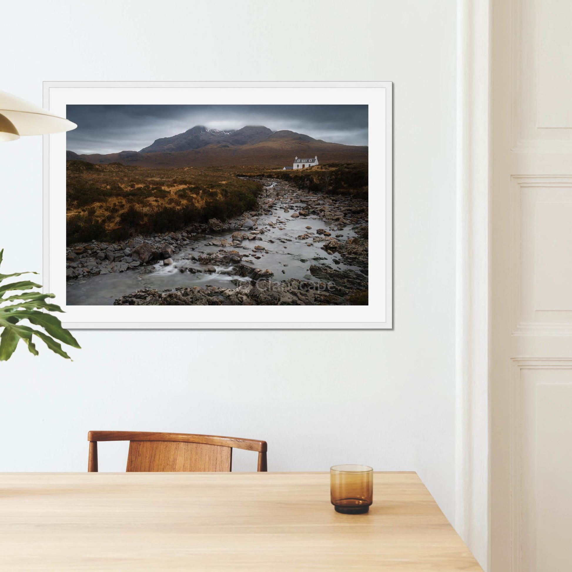 Clan Mackinnon - Allt Dearg Cottage and Sgùrr nan Gillean - Framed & Mounted Photo Print