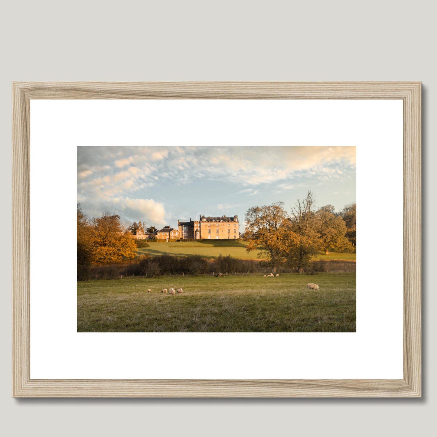 Clan Wallace - Sundrum Castle - Framed & Mounted Photo Print 16"x12" Natural