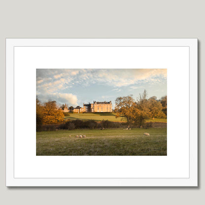 Clan Wallace - Sundrum Castle - Framed & Mounted Photo Print 16"x12" White