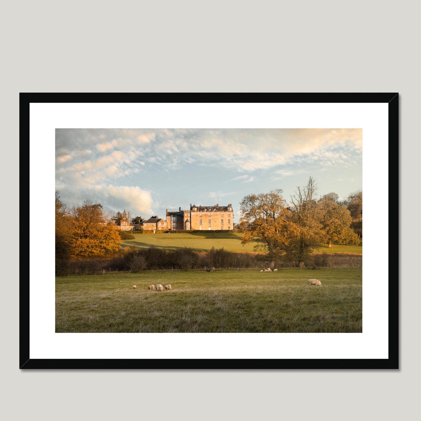 Clan Wallace - Sundrum Castle - Framed & Mounted Photo Print 28"x20" Black