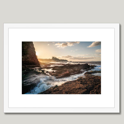 Clan Douglas - Tantallon Castle - Framed & Mounted Photo Print 16"x12" White