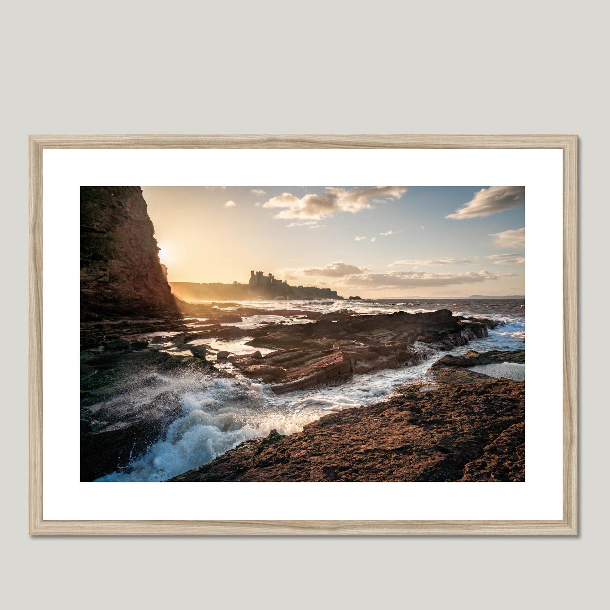 Clan Douglas - Tantallon Castle - Framed & Mounted Photo Print 28"x20" Natural