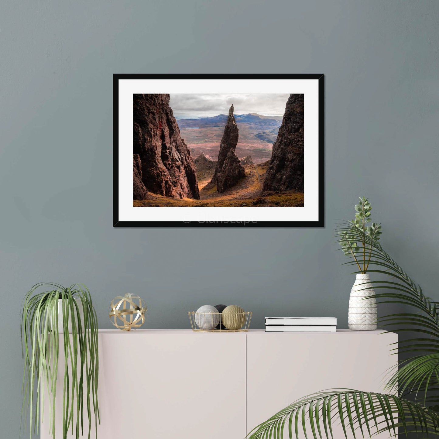 Clan Macdonald of Sleat - The Quiraing Needle - Framed & Mounted Photo Print