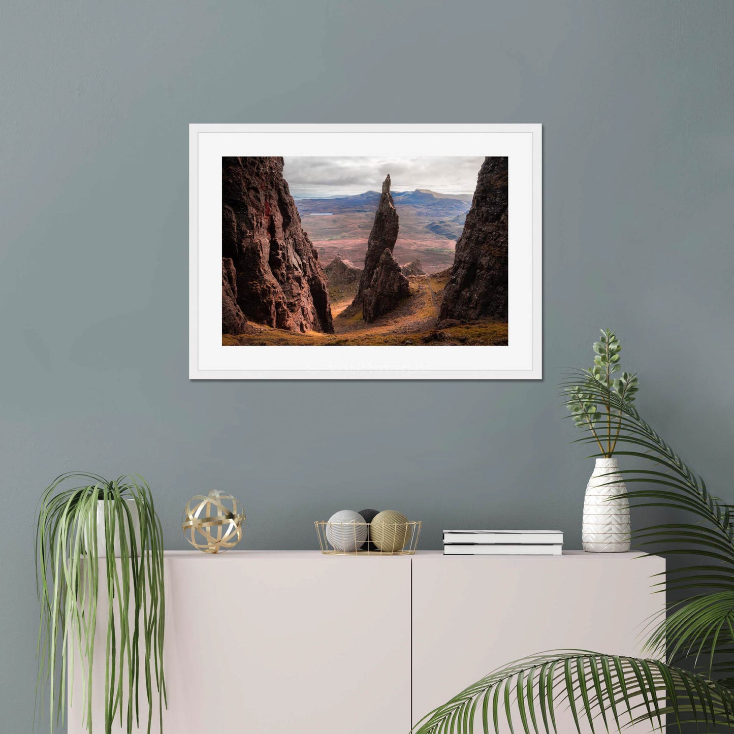 Clan Macdonald of Sleat - The Quiraing Needle - Framed & Mounted Photo Print