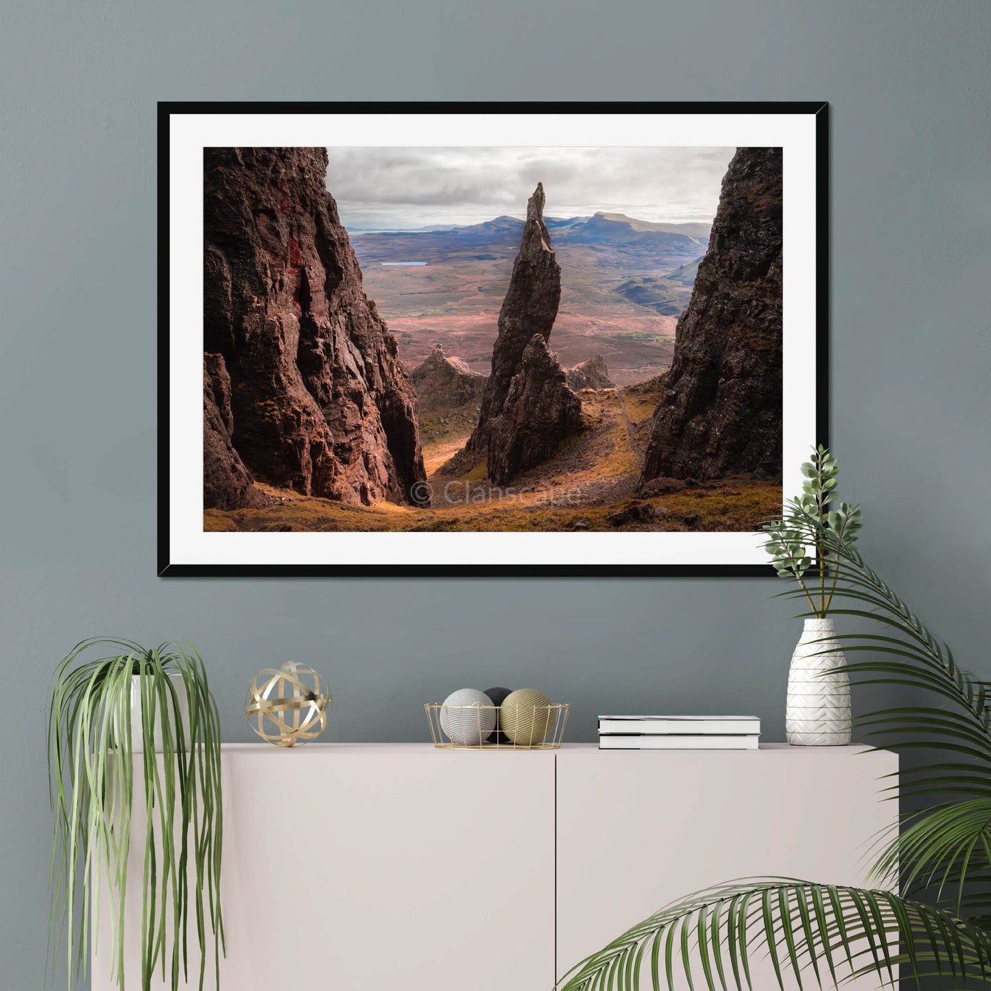 Clan Macdonald of Sleat - The Quiraing Needle - Framed & Mounted Photo Print