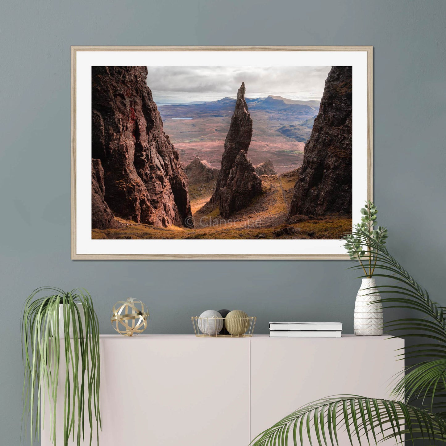 Clan Macdonald of Sleat - The Quiraing Needle - Framed & Mounted Photo Print