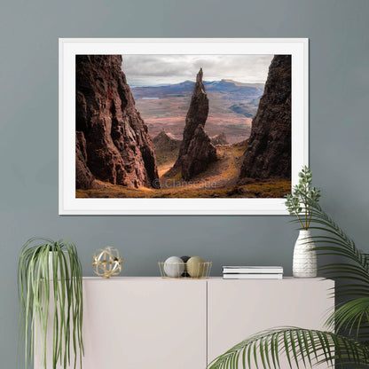 Clan Macdonald of Sleat - The Quiraing Needle - Framed & Mounted Photo Print