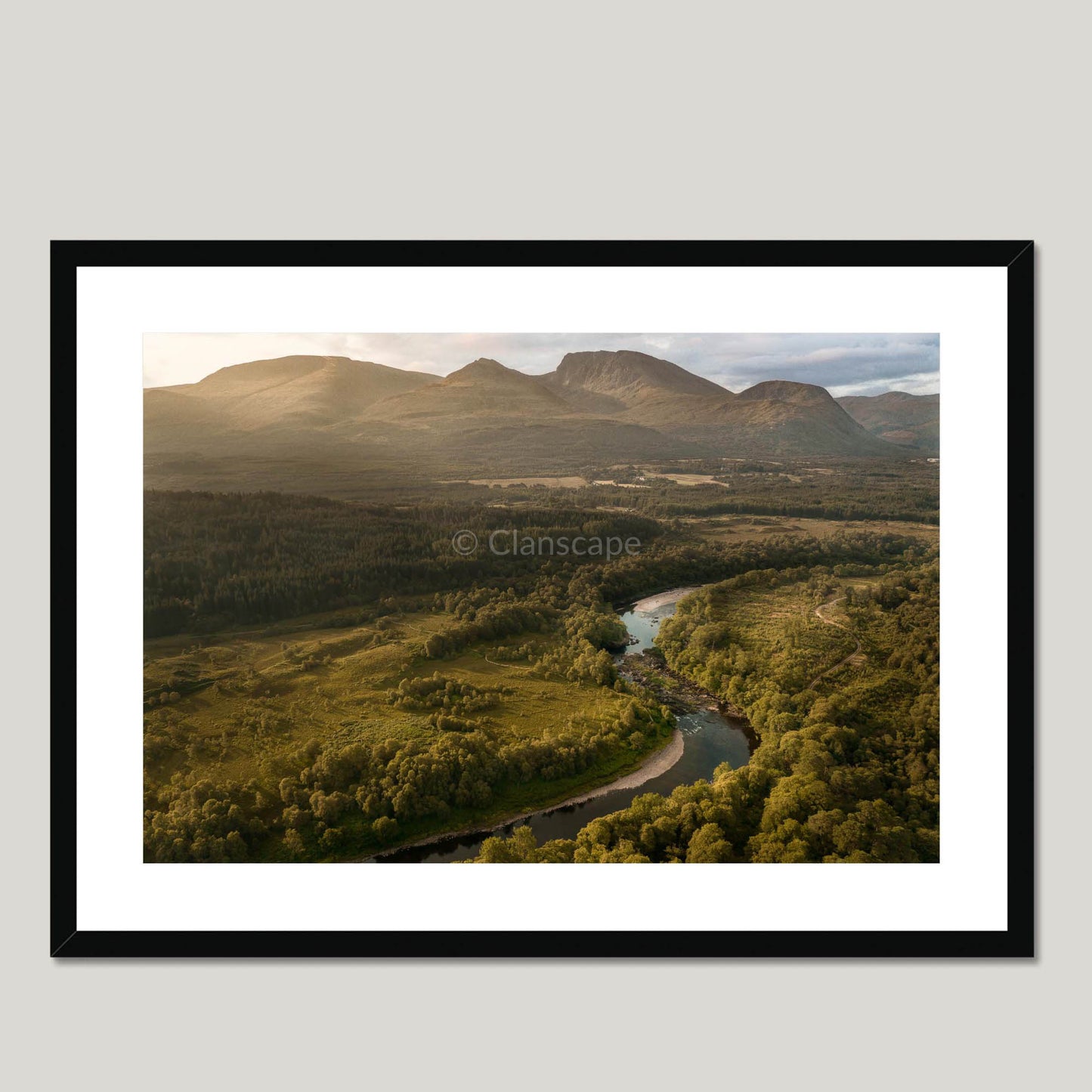 Clan Chattan - Tor Castle - Framed & Mounted Photo Print 28"x20" Black Frame