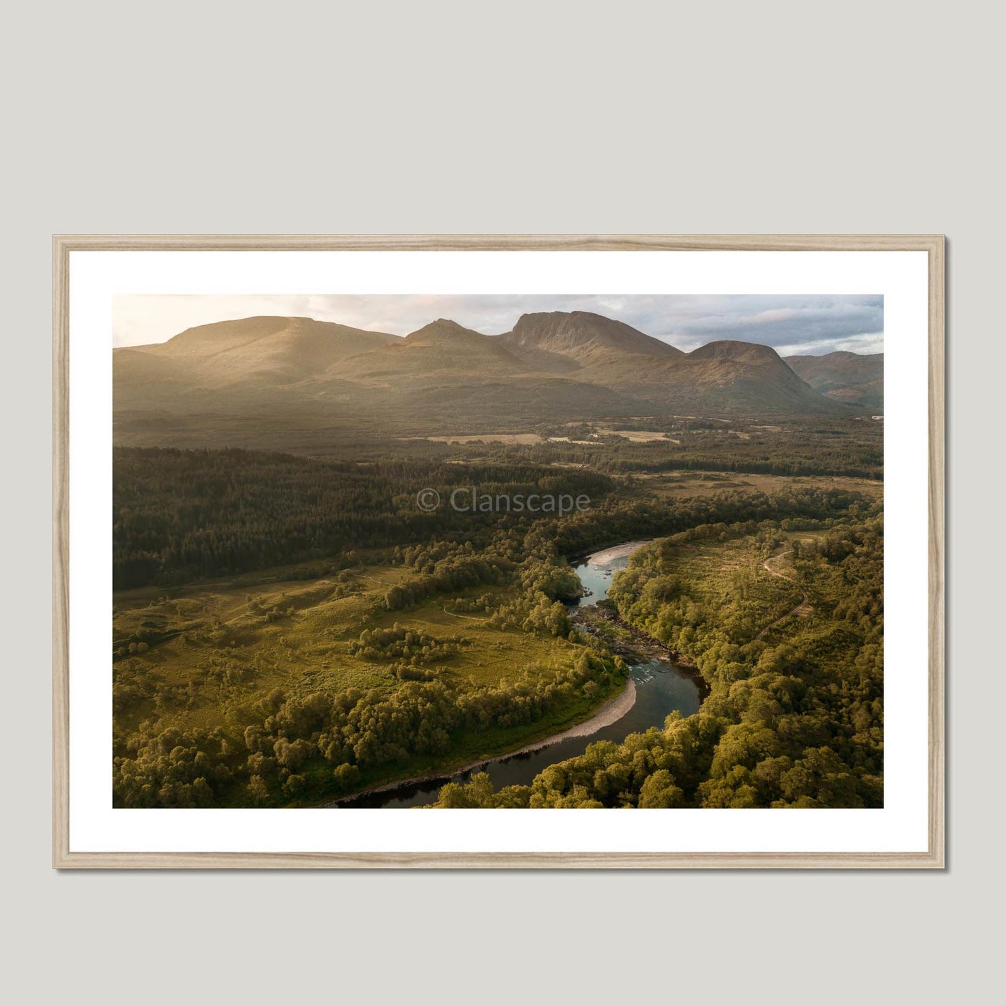 Clan Chattan - Tor Castle - Framed & Mounted Photo Print 40"x28" Natural Frame